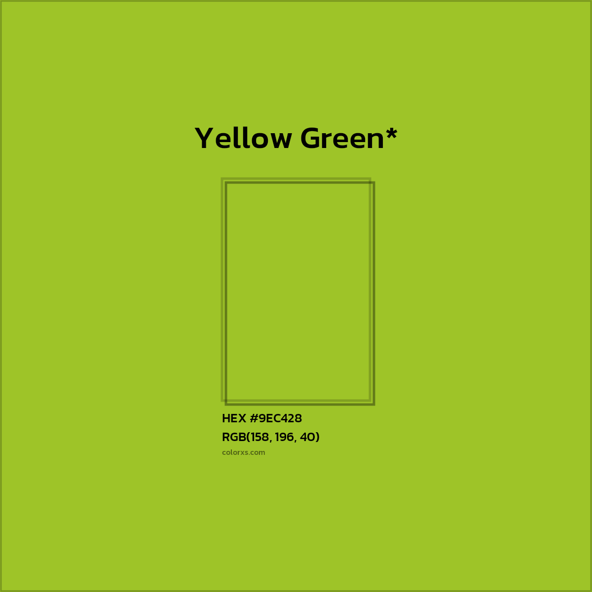HEX #9EC428 Color Name, Color Code, Palettes, Similar Paints, Images