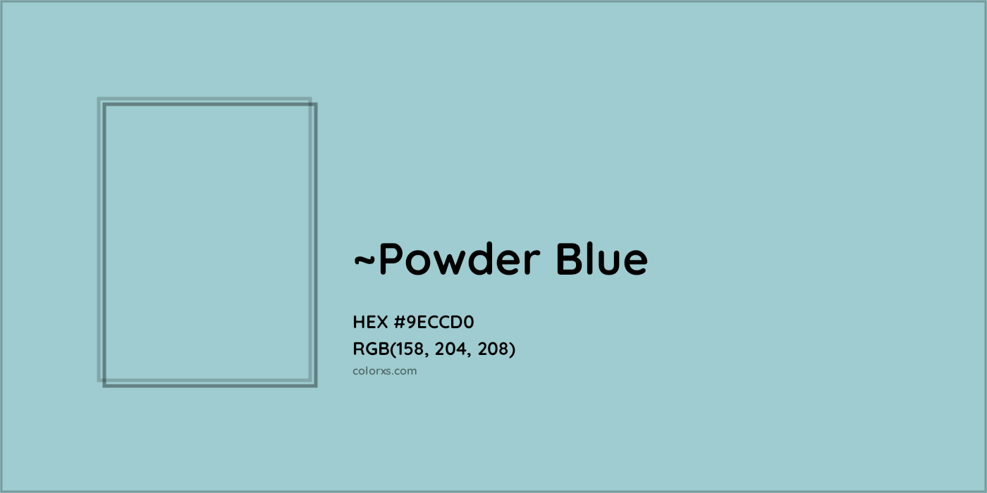 HEX #9ECCD0 Color Name, Color Code, Palettes, Similar Paints, Images