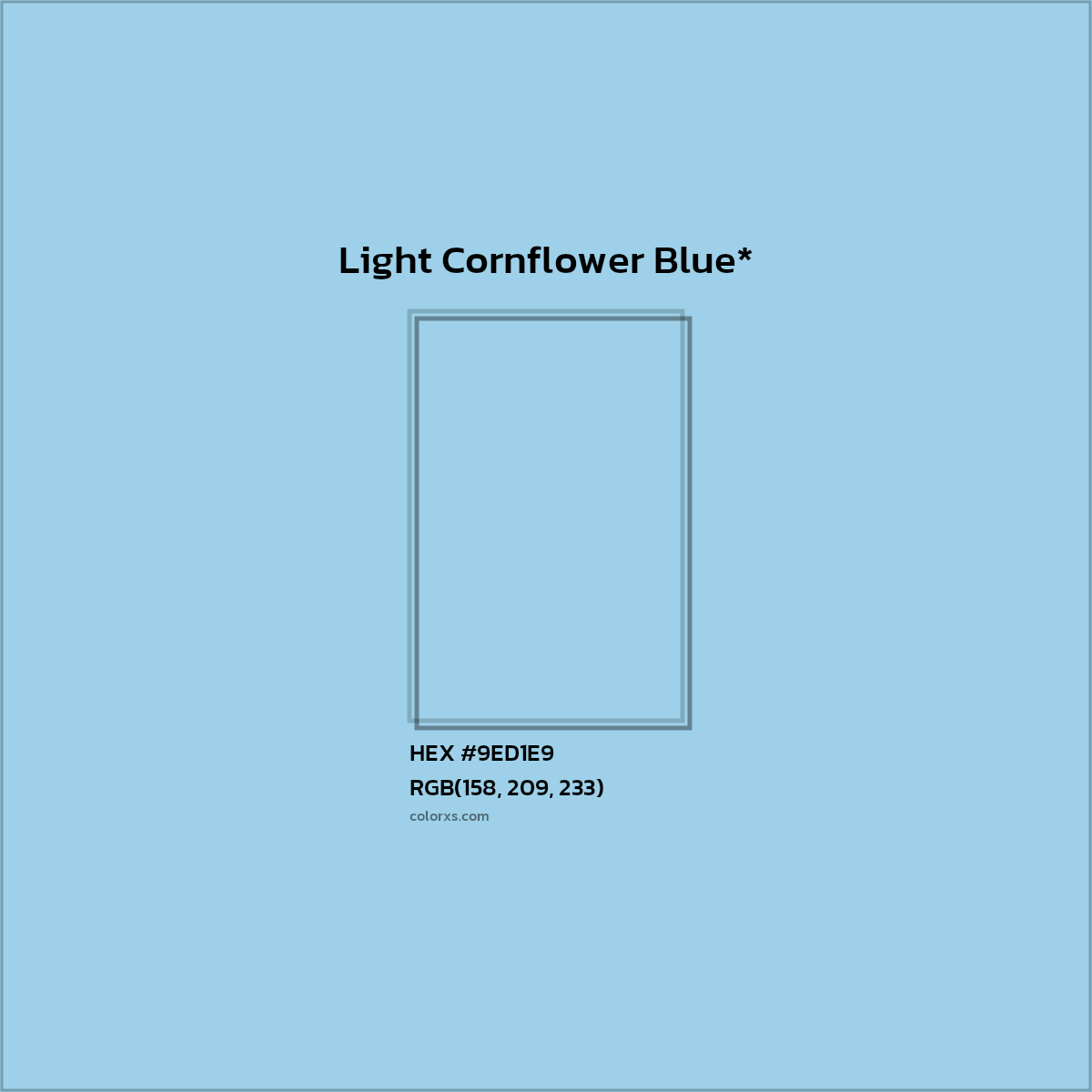 HEX #9ED1E9 Color Name, Color Code, Palettes, Similar Paints, Images