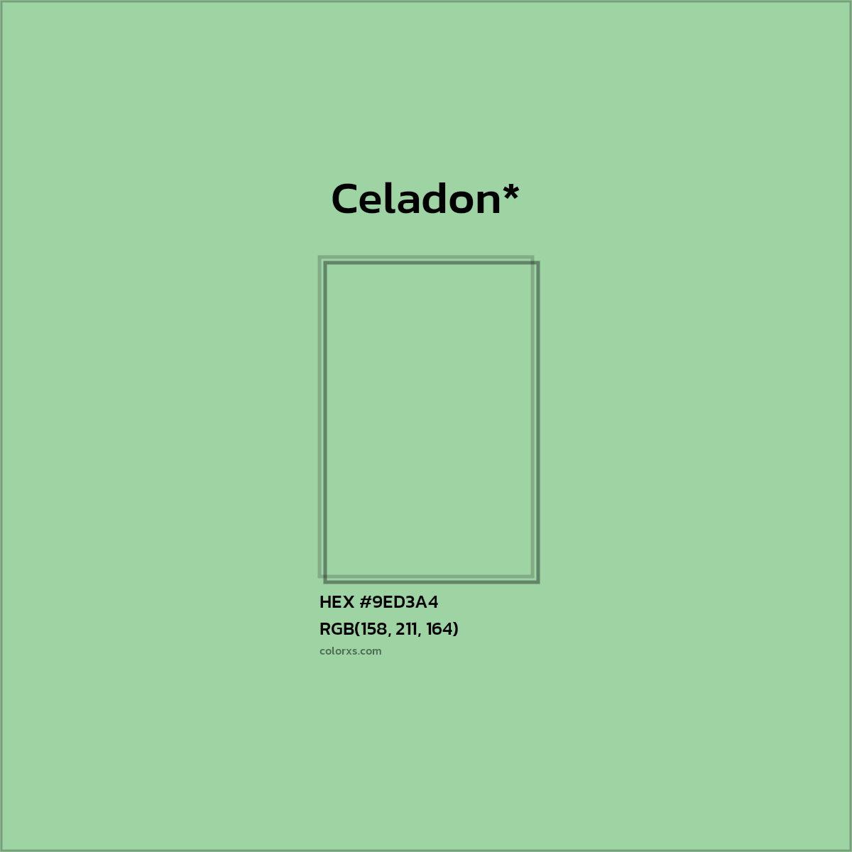 HEX #9ED3A4 Color Name, Color Code, Palettes, Similar Paints, Images