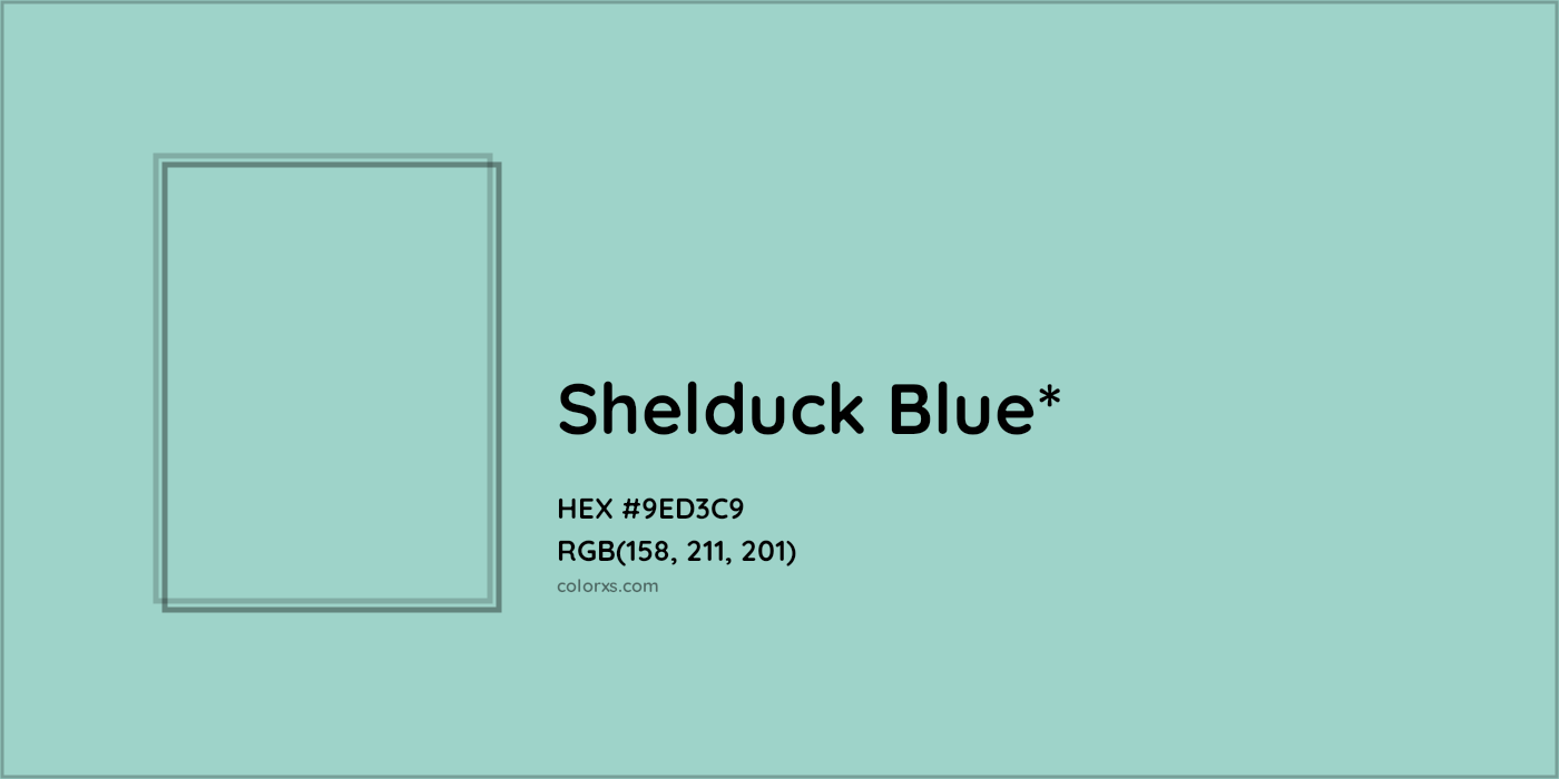 HEX #9ED3C9 Color Name, Color Code, Palettes, Similar Paints, Images