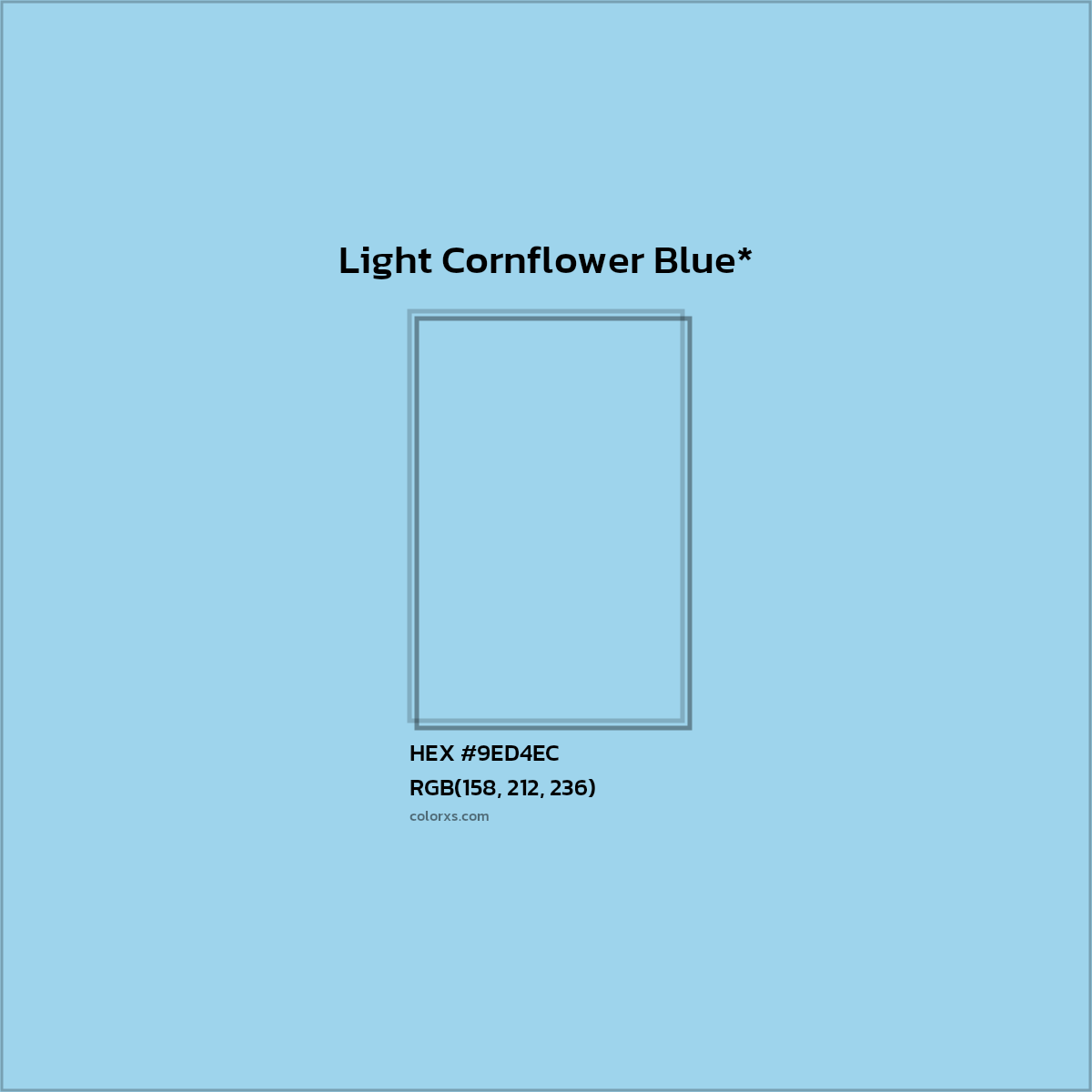 HEX #9ED4EC Color Name, Color Code, Palettes, Similar Paints, Images
