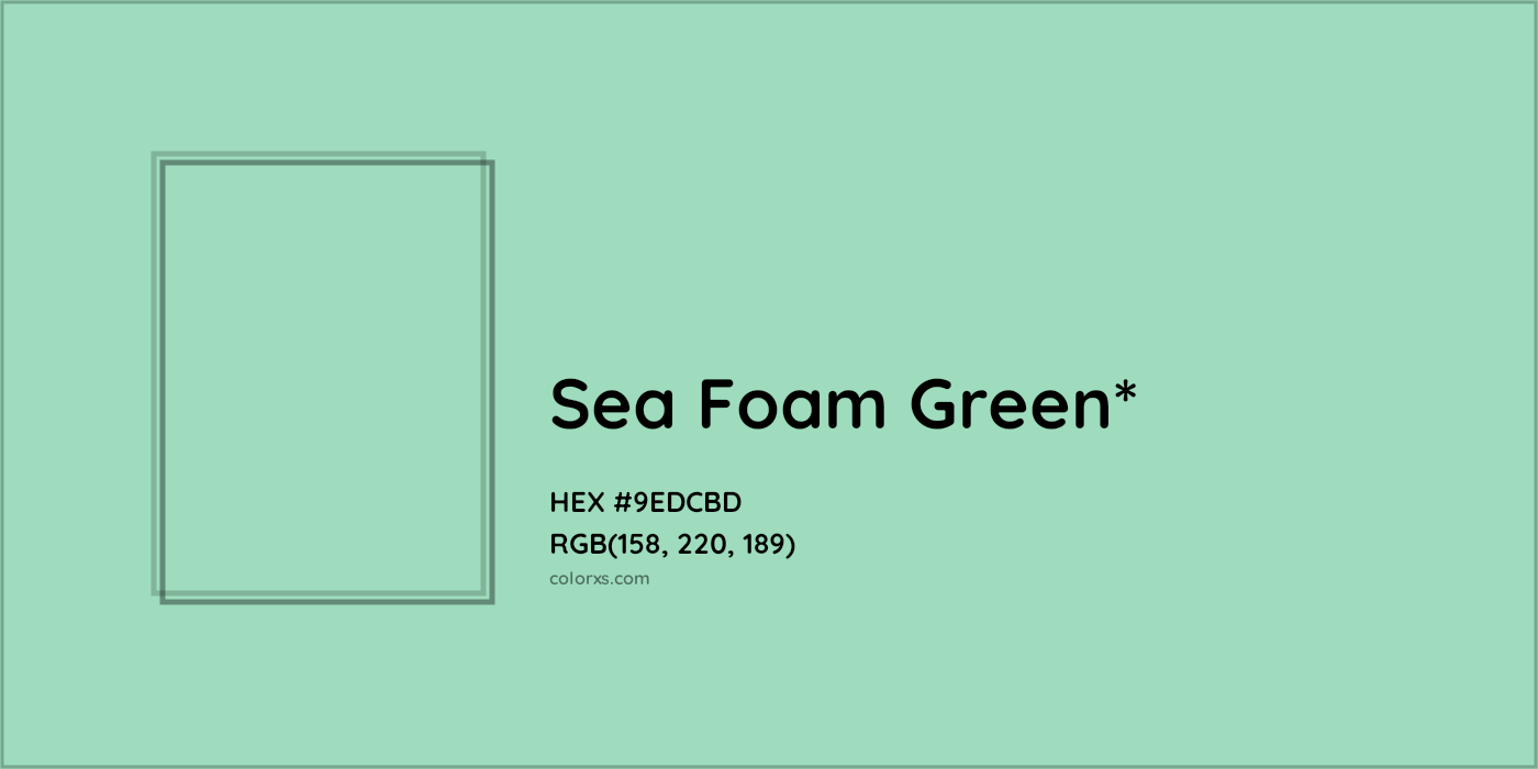 HEX #9EDCBD Color Name, Color Code, Palettes, Similar Paints, Images