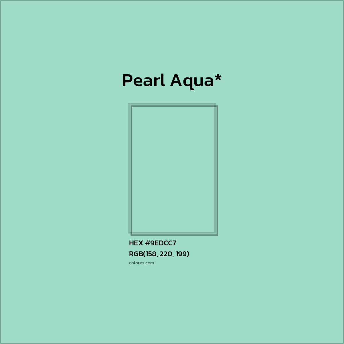 HEX #9EDCC7 Color Name, Color Code, Palettes, Similar Paints, Images