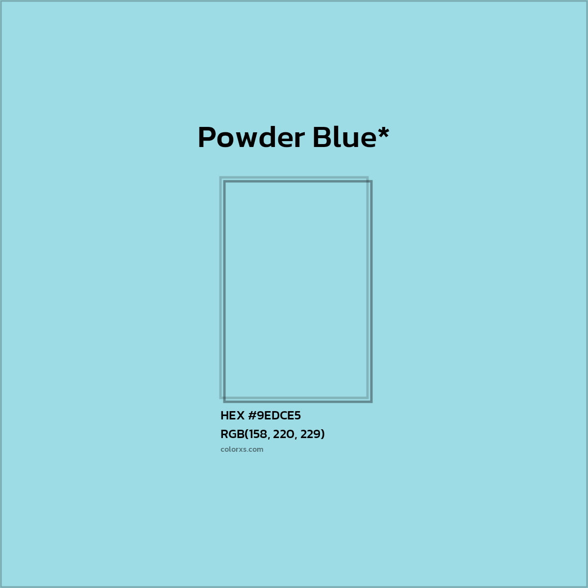 HEX #9EDCE5 Color Name, Color Code, Palettes, Similar Paints, Images