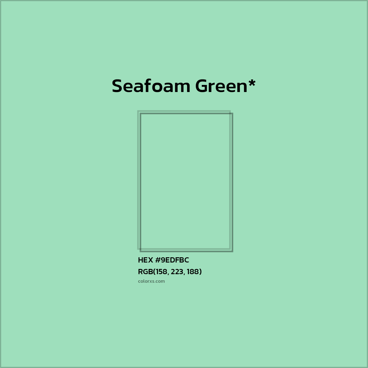 HEX #9EDFBC Color Name, Color Code, Palettes, Similar Paints, Images