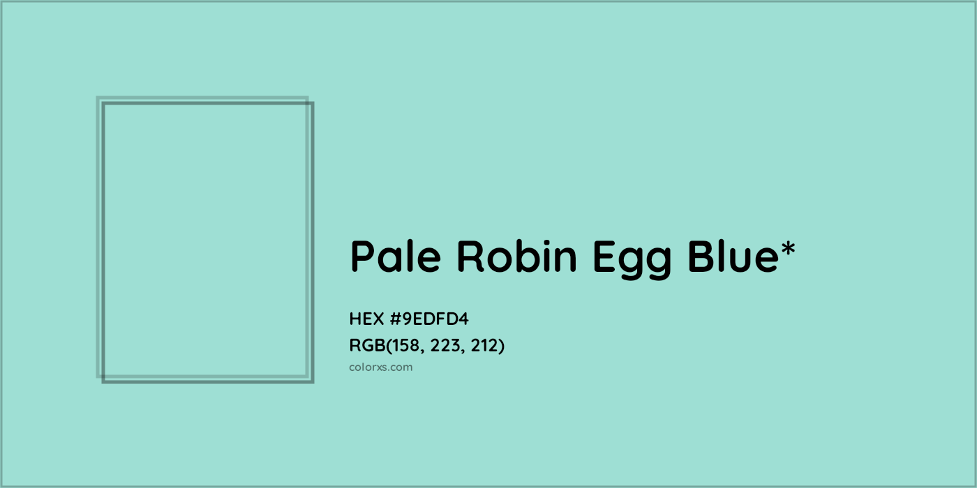 HEX #9EDFD4 Color Name, Color Code, Palettes, Similar Paints, Images