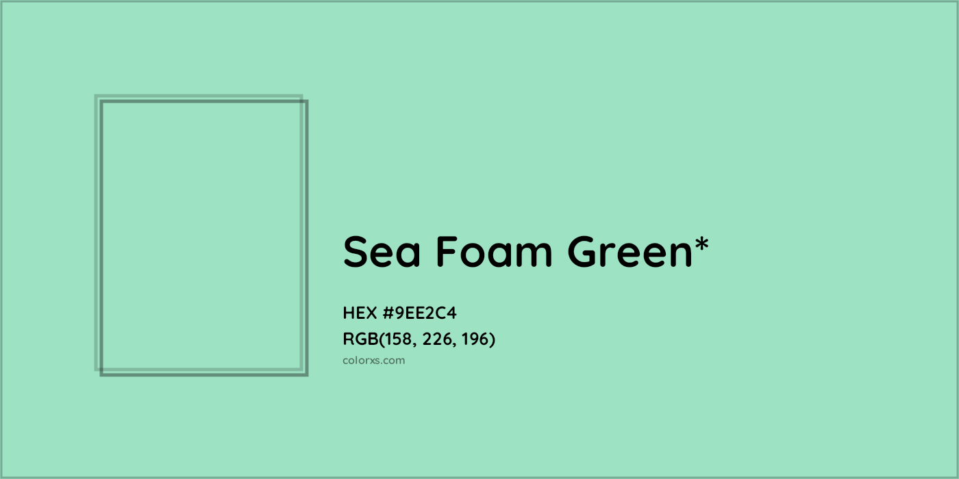 HEX #9EE2C4 Color Name, Color Code, Palettes, Similar Paints, Images