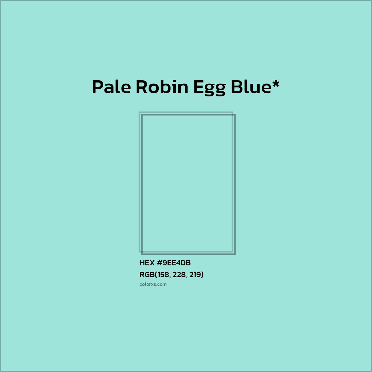 HEX #9EE4DB Color Name, Color Code, Palettes, Similar Paints, Images