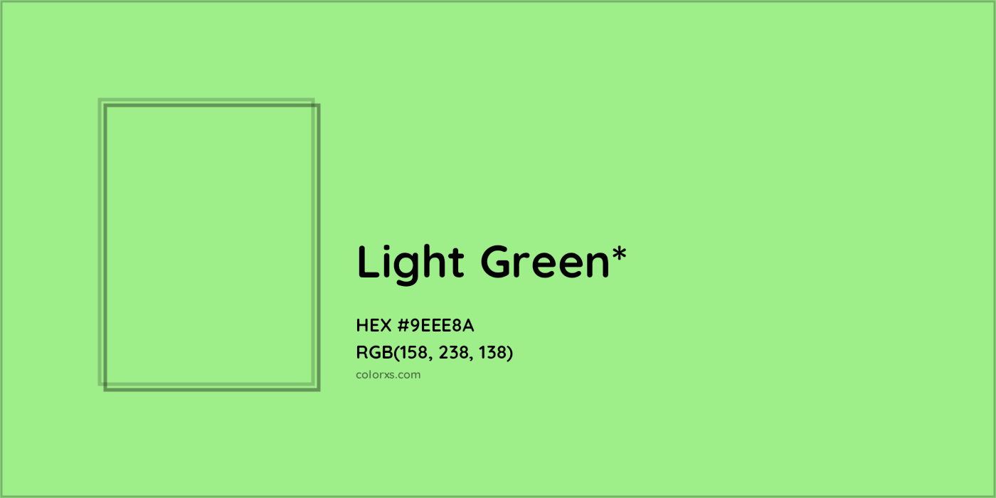 HEX #9EEE8A Color Name, Color Code, Palettes, Similar Paints, Images