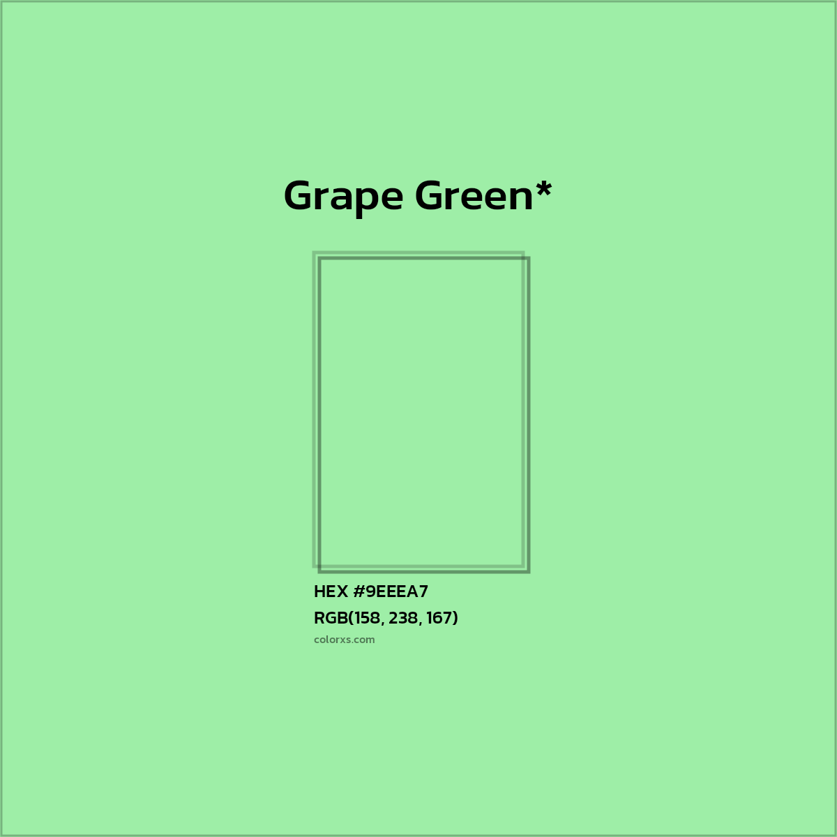 HEX #9EEEA7 Color Name, Color Code, Palettes, Similar Paints, Images