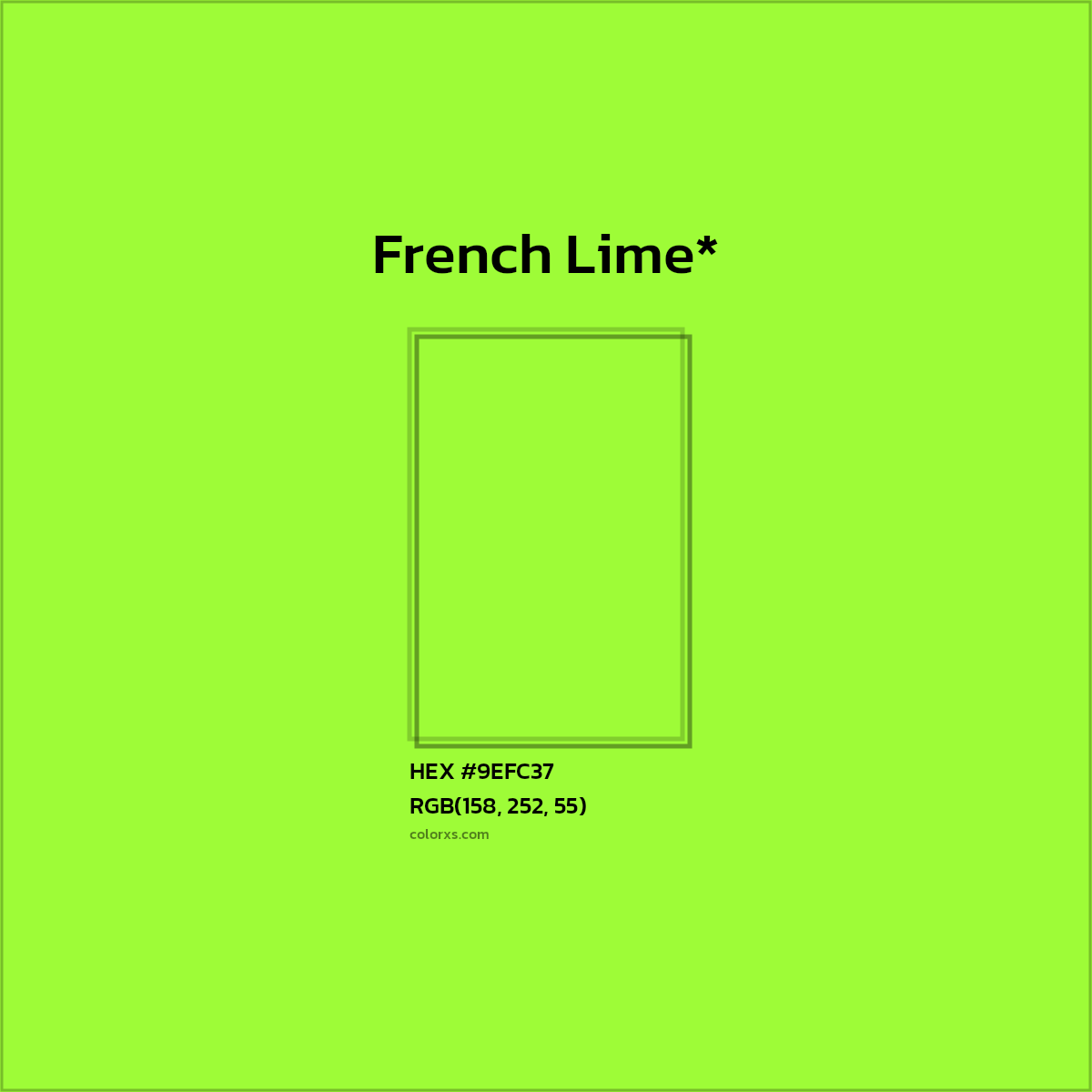 HEX #9EFC37 Color Name, Color Code, Palettes, Similar Paints, Images