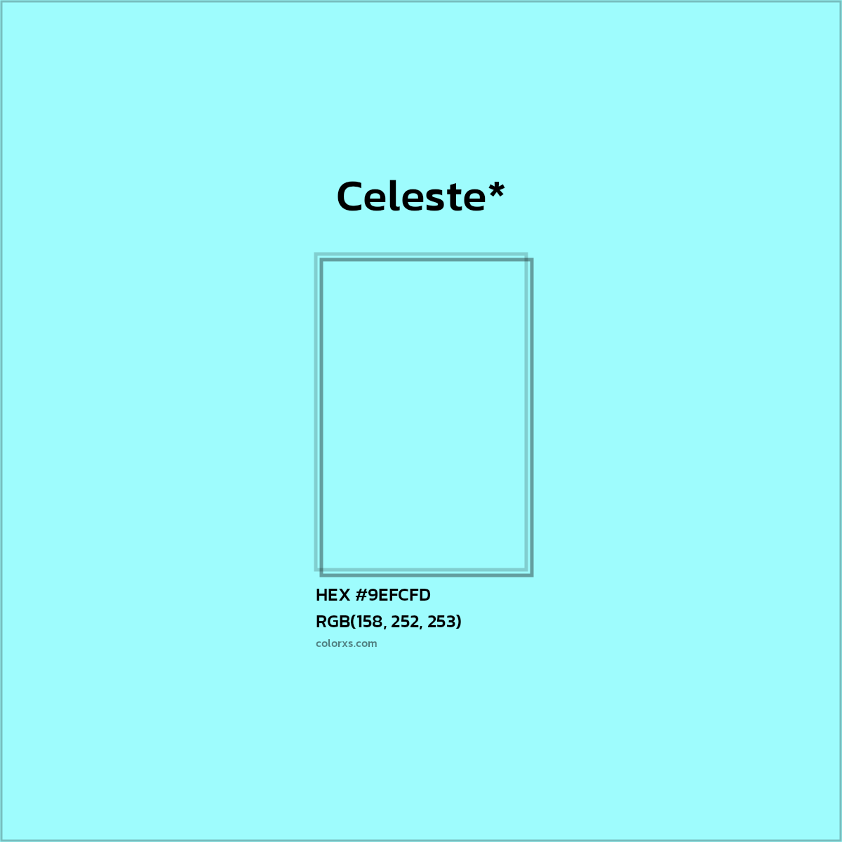 HEX #9EFCFD Color Name, Color Code, Palettes, Similar Paints, Images