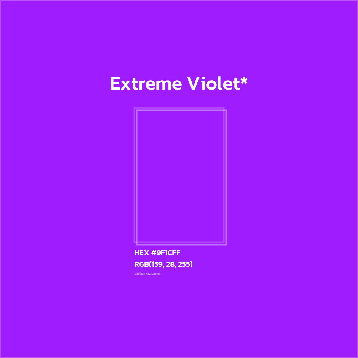HEX #9F1CFF Color Name, Color Code, Palettes, Similar Paints, Images