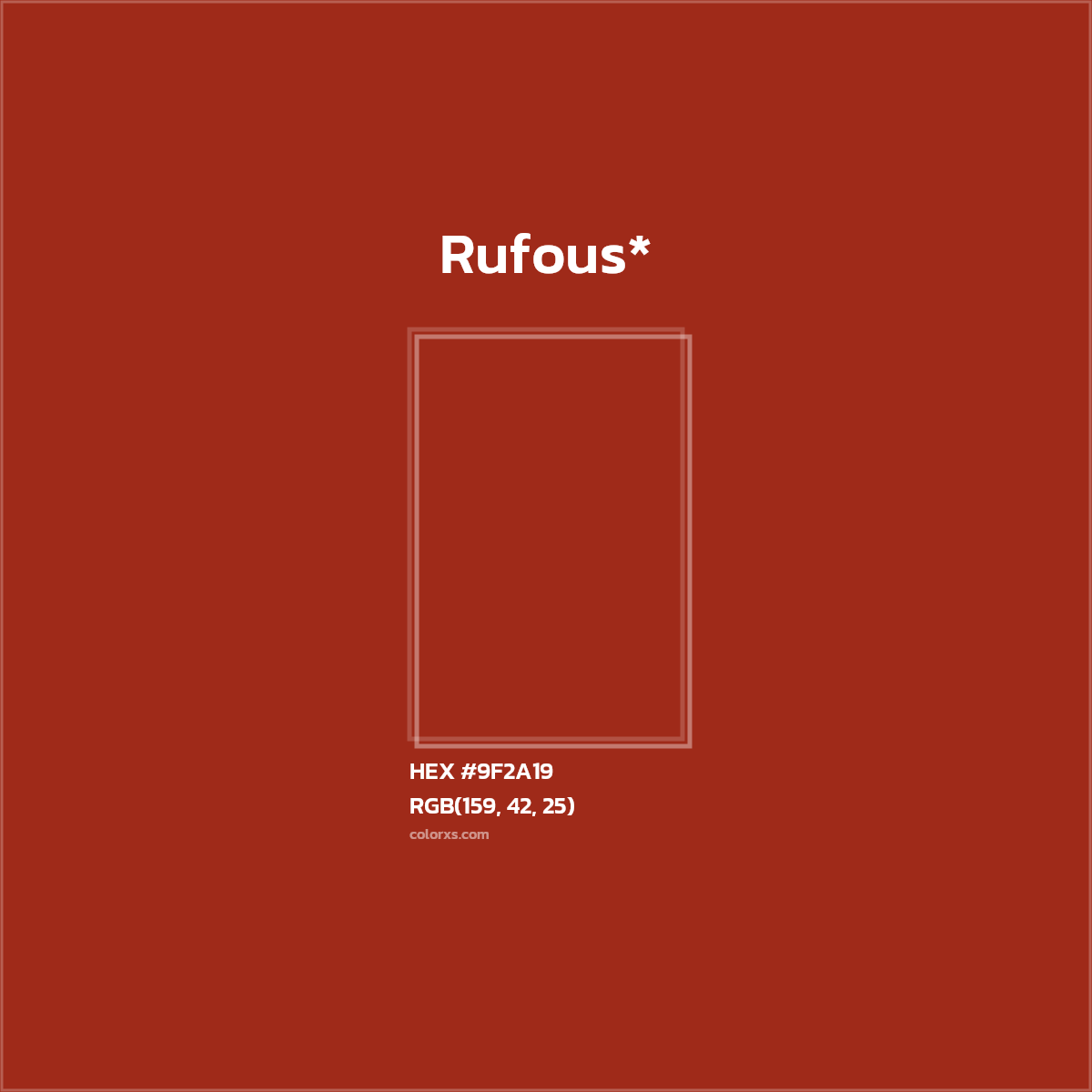 HEX #9F2A19 Color Name, Color Code, Palettes, Similar Paints, Images
