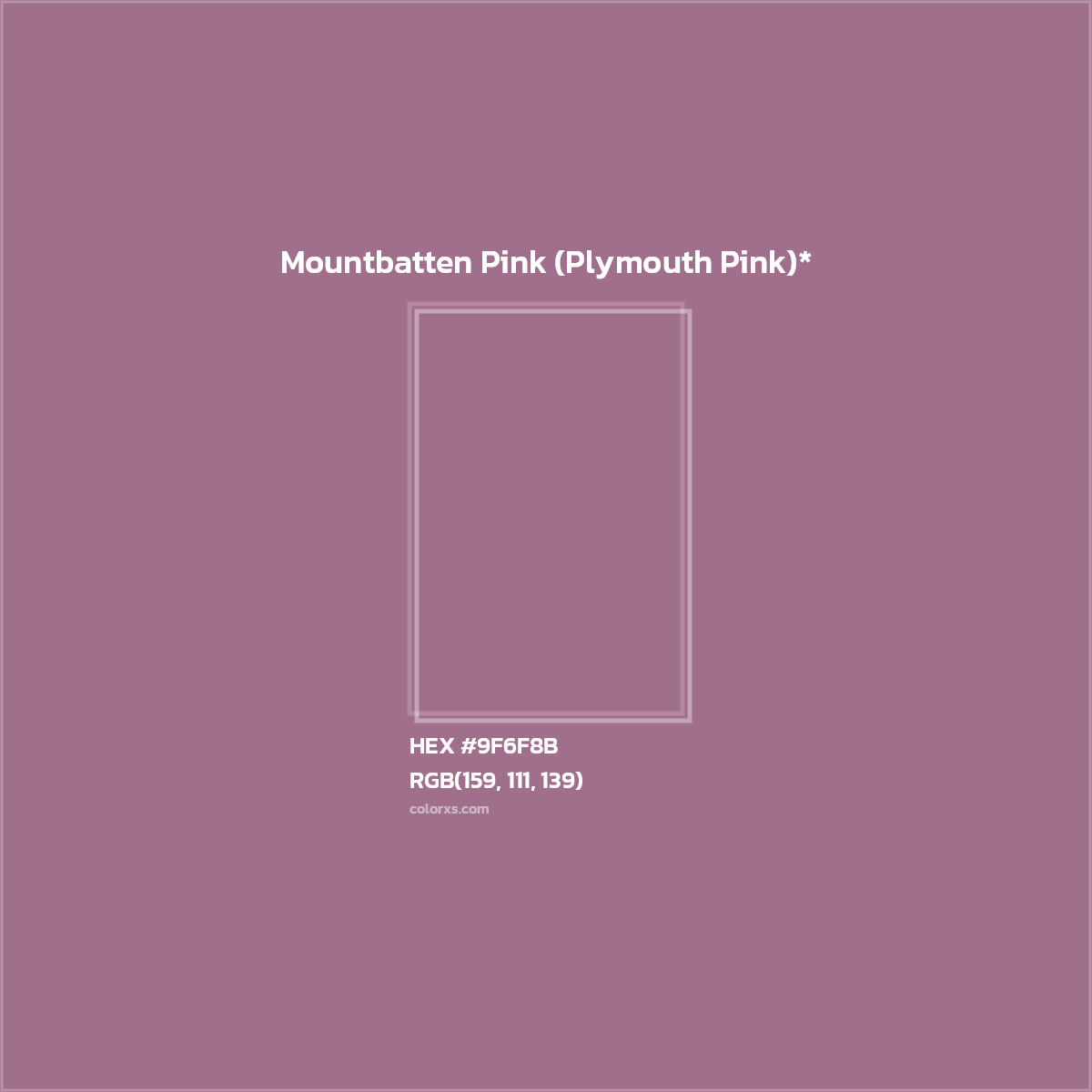 HEX #9F6F8B Color Name, Color Code, Palettes, Similar Paints, Images