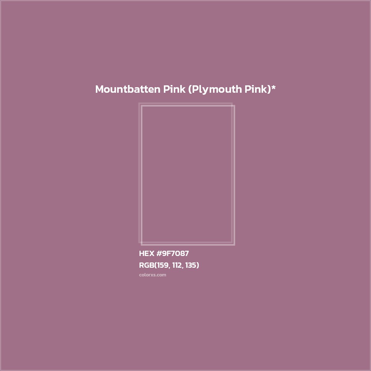 HEX #9F7087 Color Name, Color Code, Palettes, Similar Paints, Images