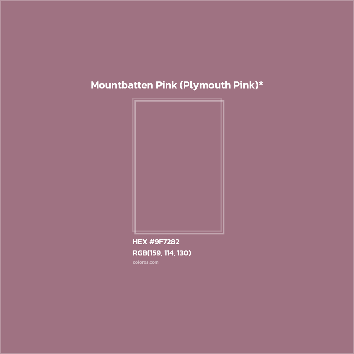 HEX #9F7282 Color Name, Color Code, Palettes, Similar Paints, Images