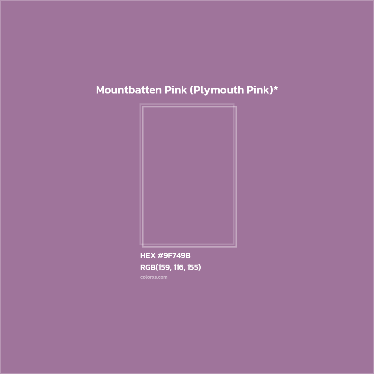 HEX #9F749B Color Name, Color Code, Palettes, Similar Paints, Images