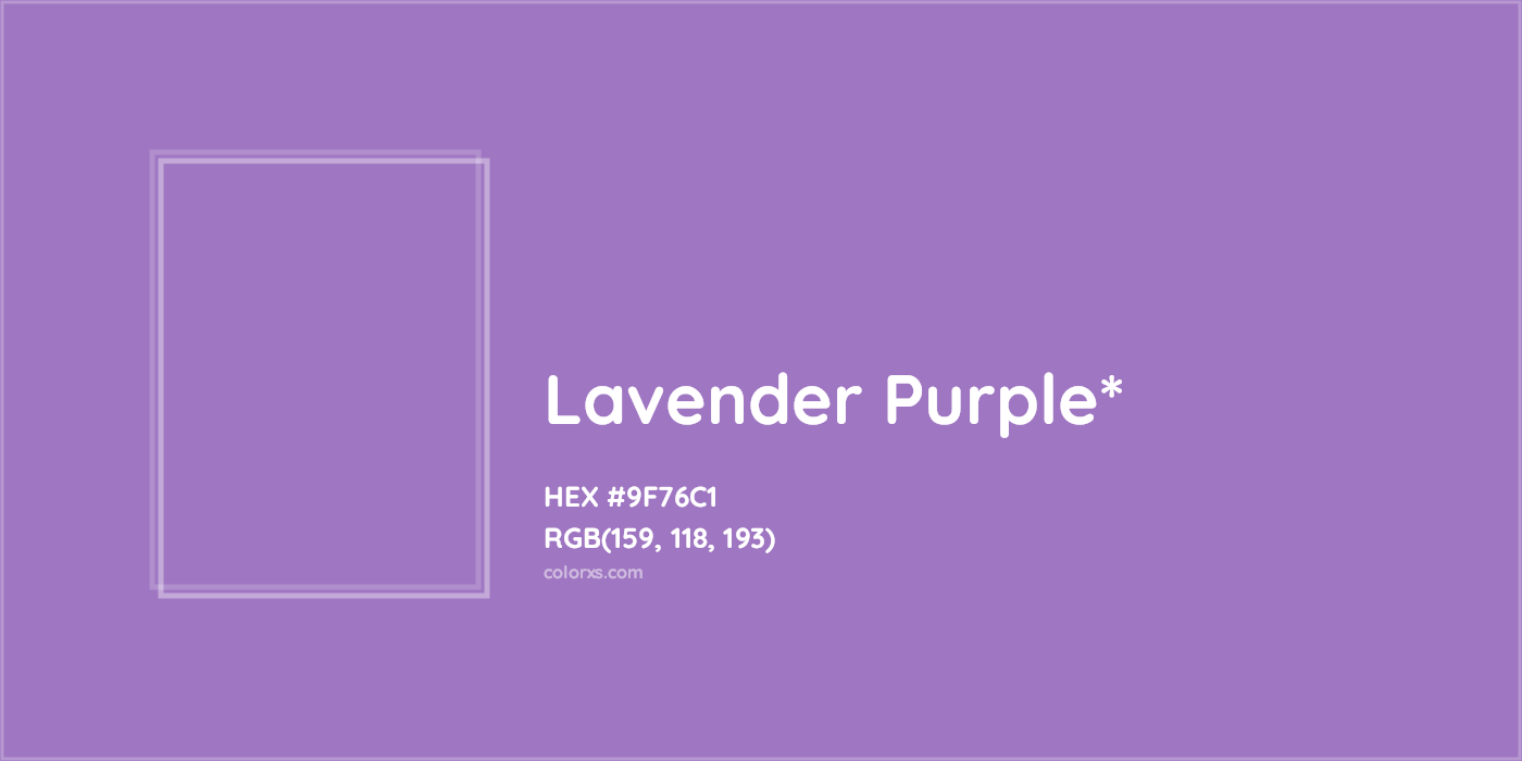 HEX #9F76C1 Color Name, Color Code, Palettes, Similar Paints, Images