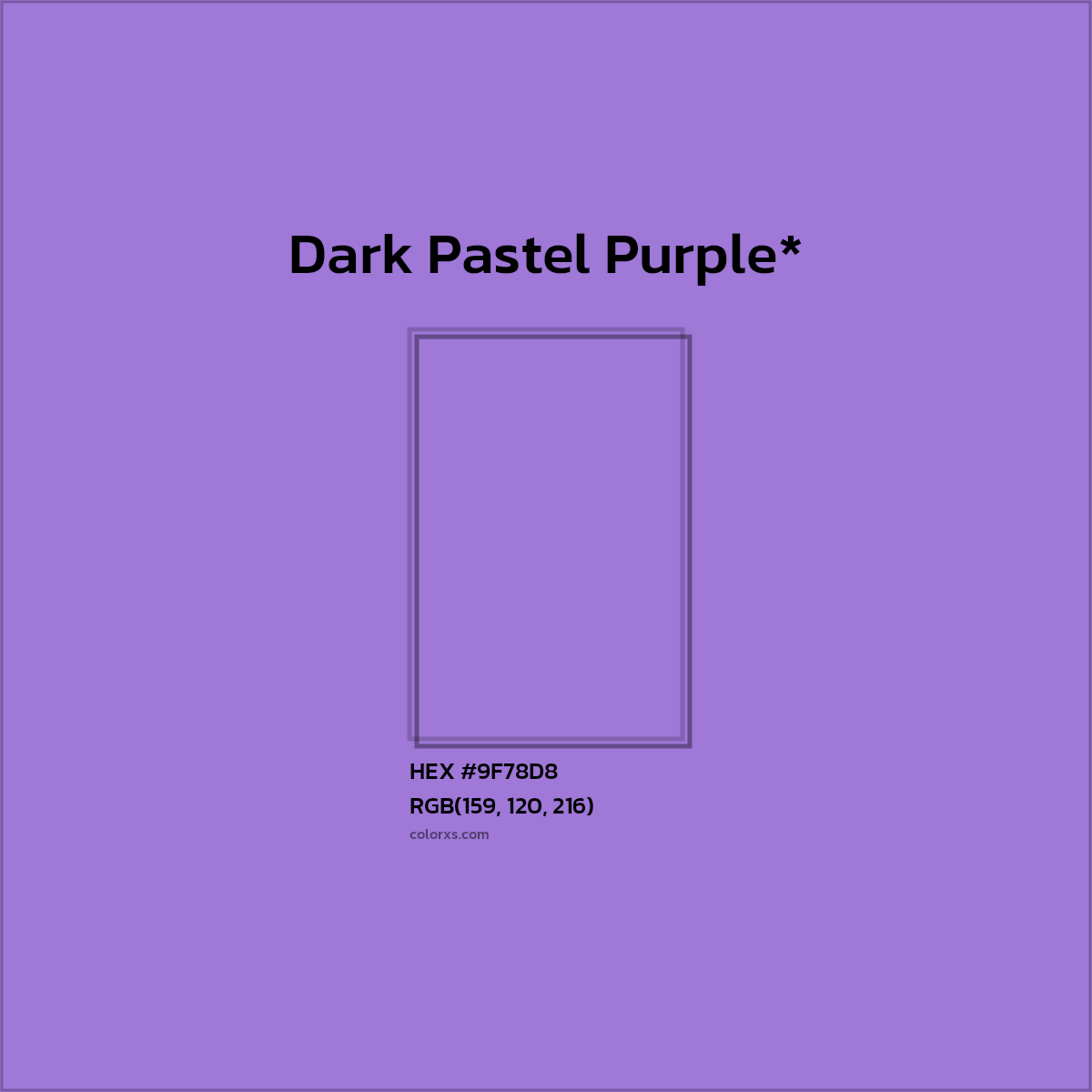 HEX #9F78D8 Color Name, Color Code, Palettes, Similar Paints, Images