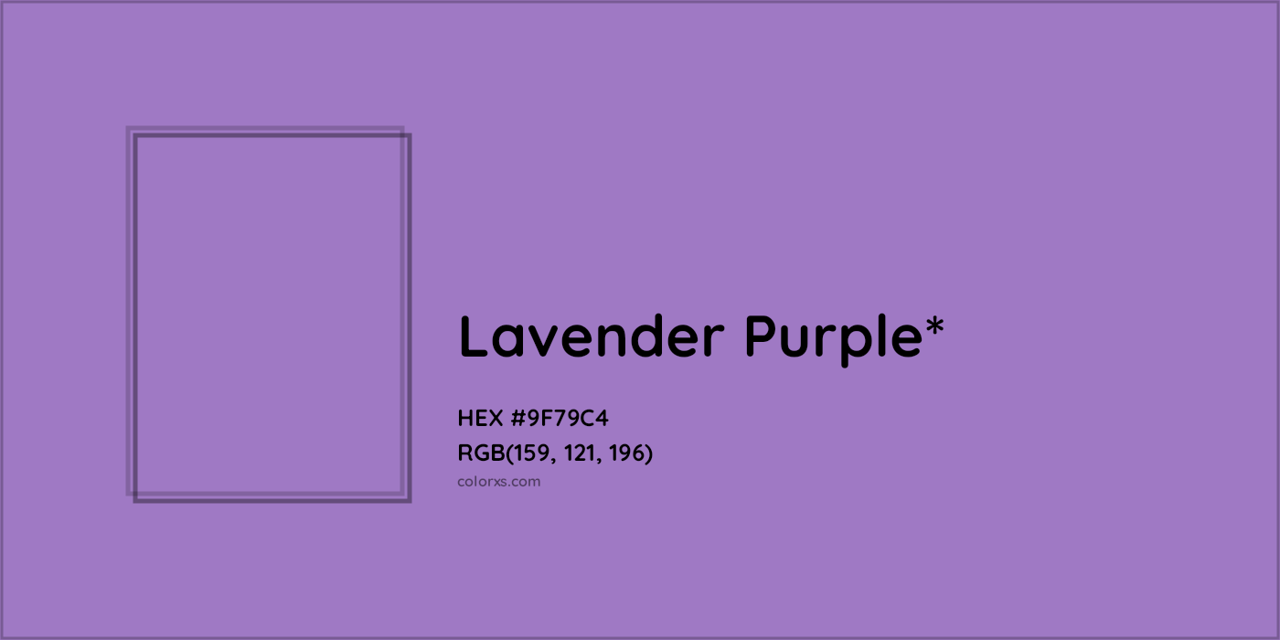 HEX #9F79C4 Color Name, Color Code, Palettes, Similar Paints, Images