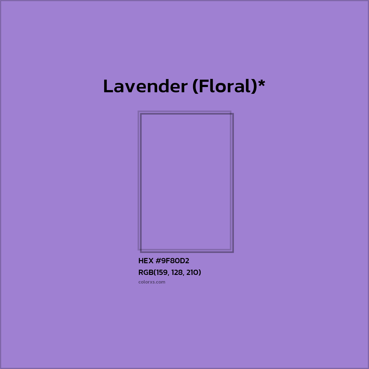 HEX #9F80D2 Color Name, Color Code, Palettes, Similar Paints, Images