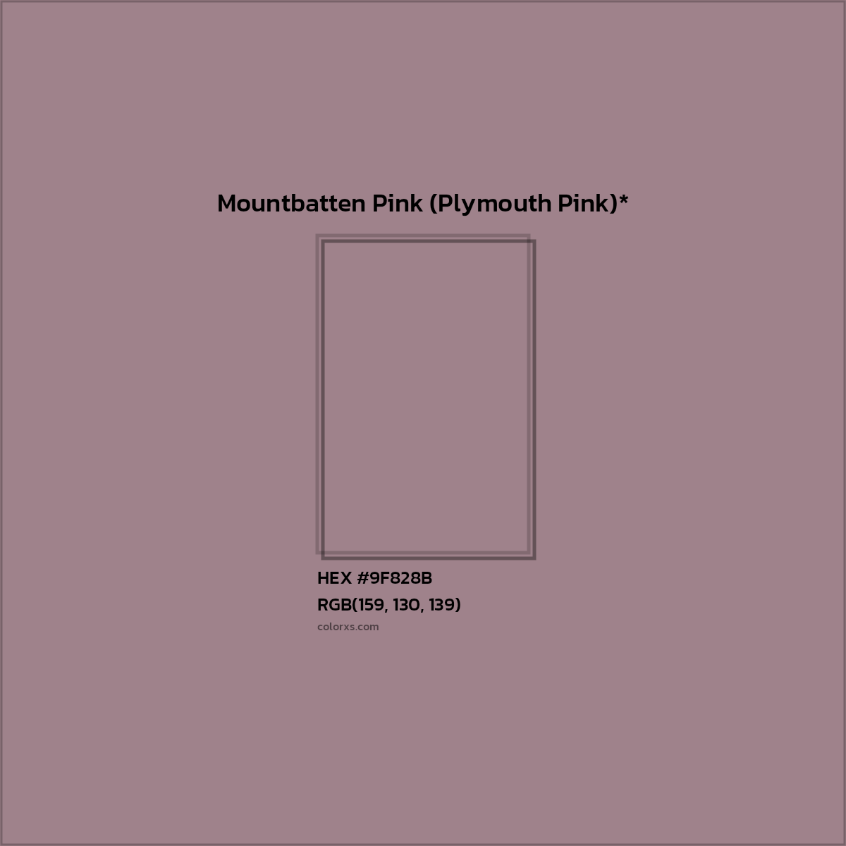 HEX #9F828B Color Name, Color Code, Palettes, Similar Paints, Images