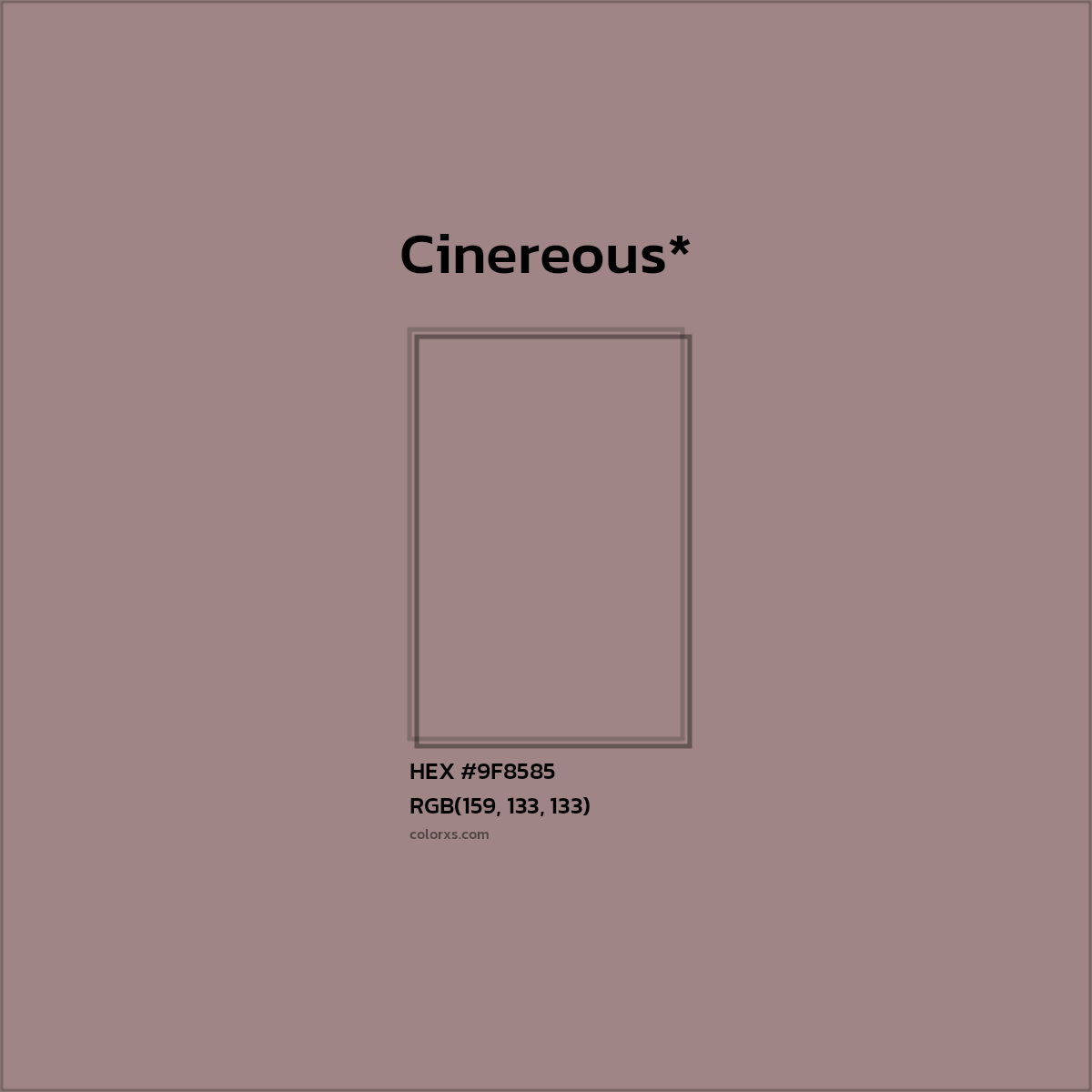 HEX #9F8585 Color Name, Color Code, Palettes, Similar Paints, Images