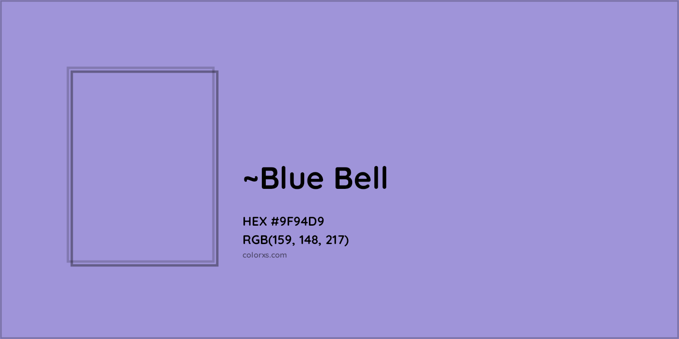 HEX #9F94D9 Color Name, Color Code, Palettes, Similar Paints, Images