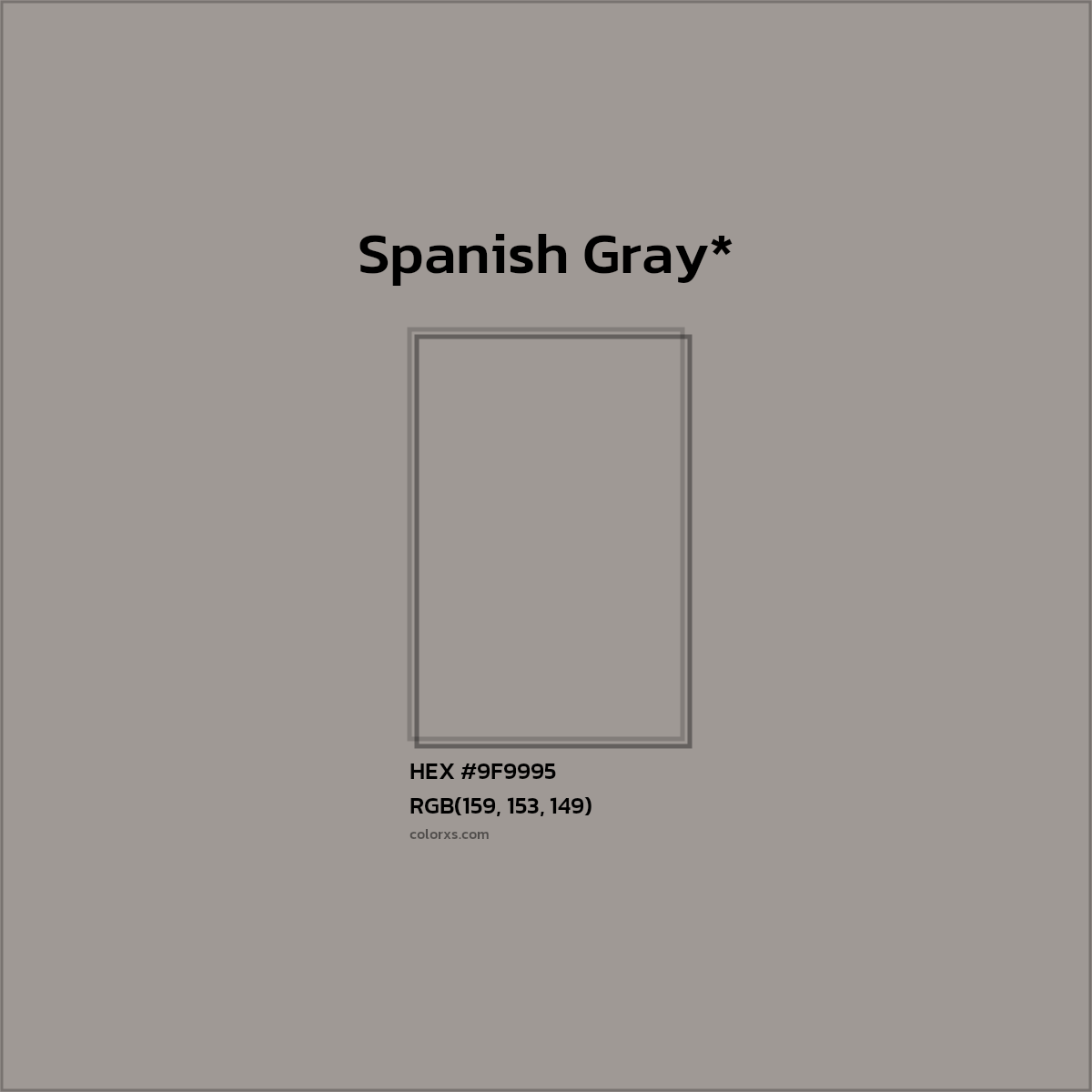 HEX #9F9995 Color Name, Color Code, Palettes, Similar Paints, Images