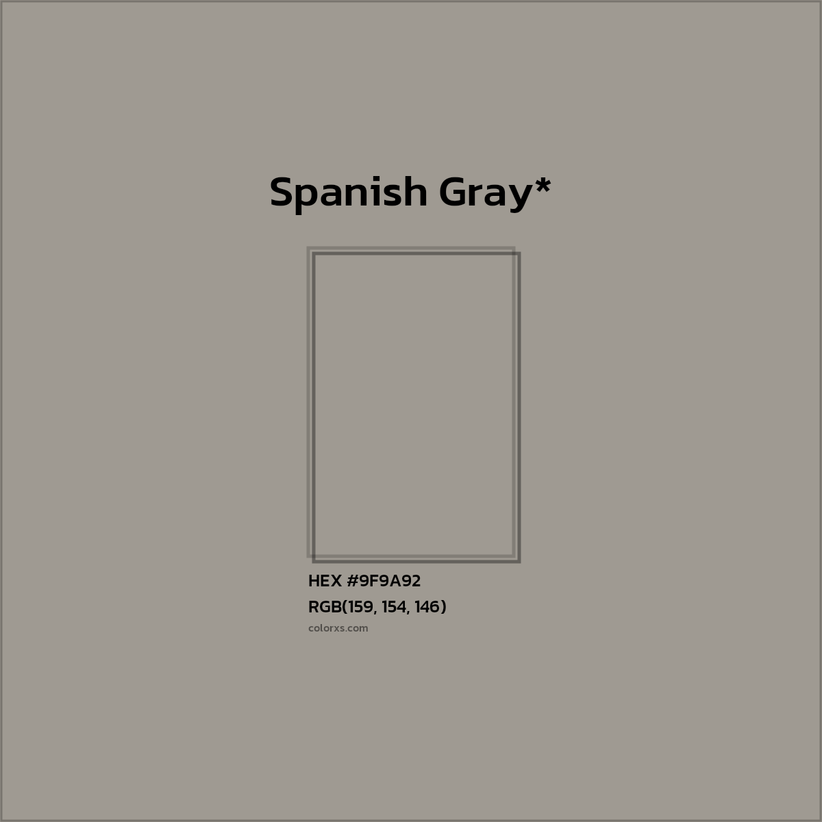 HEX #9F9A92 Color Name, Color Code, Palettes, Similar Paints, Images