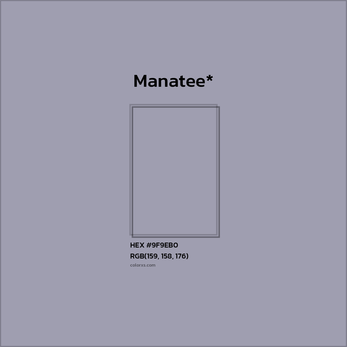 HEX #9F9EB0 Color Name, Color Code, Palettes, Similar Paints, Images