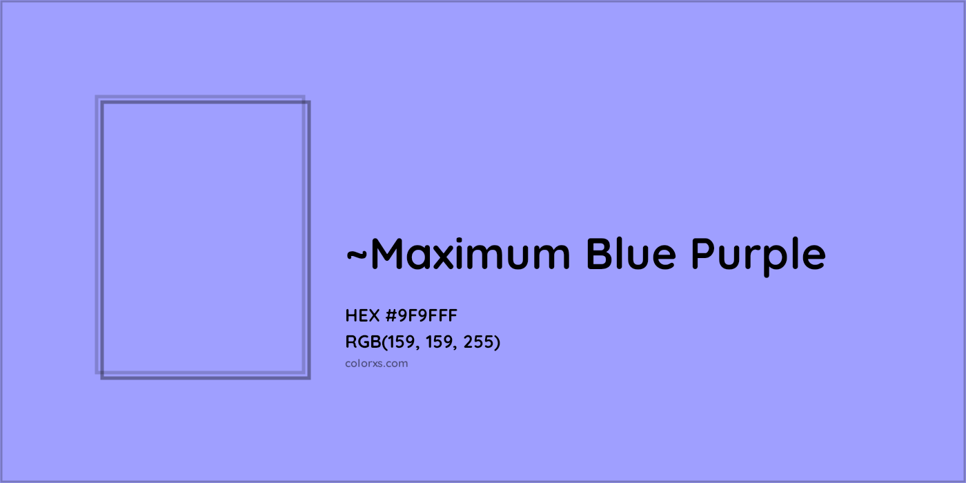 HEX #9F9FFF Color Name, Color Code, Palettes, Similar Paints, Images