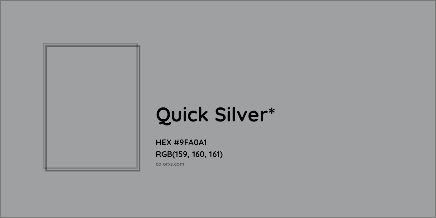 HEX #9FA0A1 Color Name, Color Code, Palettes, Similar Paints, Images