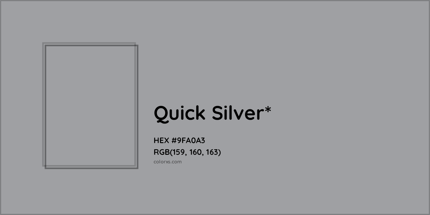 HEX #9FA0A3 Color Name, Color Code, Palettes, Similar Paints, Images