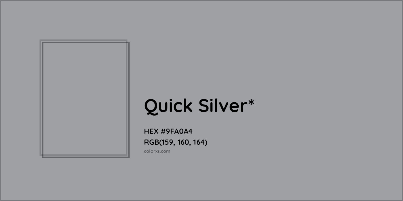 HEX #9FA0A4 Color Name, Color Code, Palettes, Similar Paints, Images