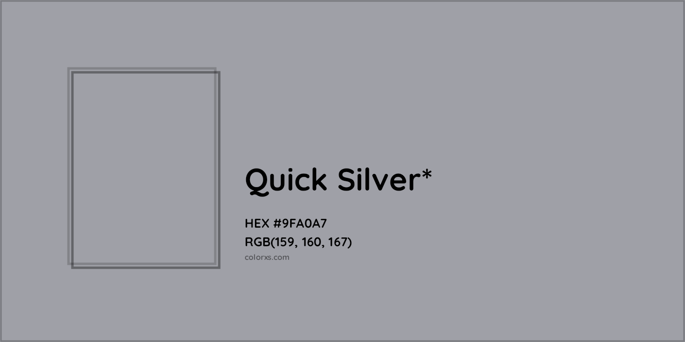 HEX #9FA0A7 Color Name, Color Code, Palettes, Similar Paints, Images