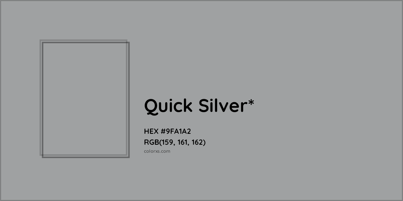 HEX #9FA1A2 Color Name, Color Code, Palettes, Similar Paints, Images