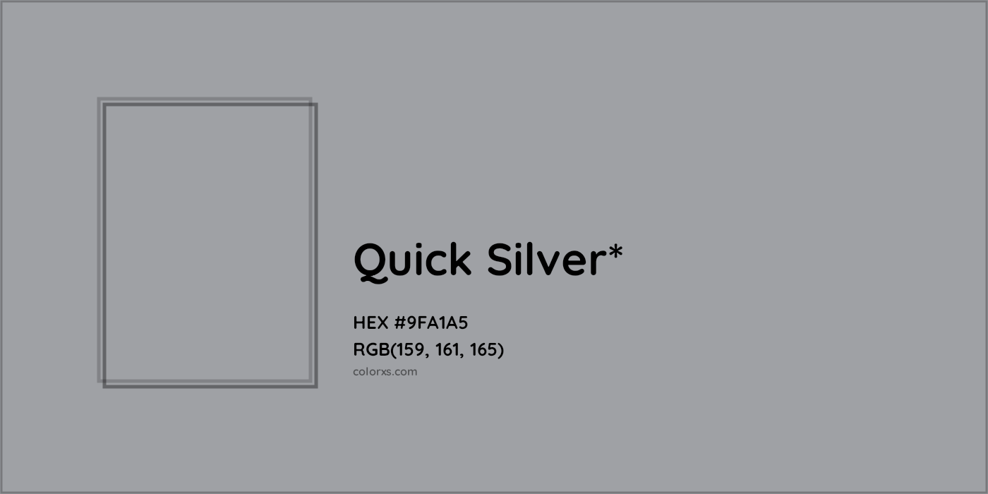 HEX #9FA1A5 Color Name, Color Code, Palettes, Similar Paints, Images