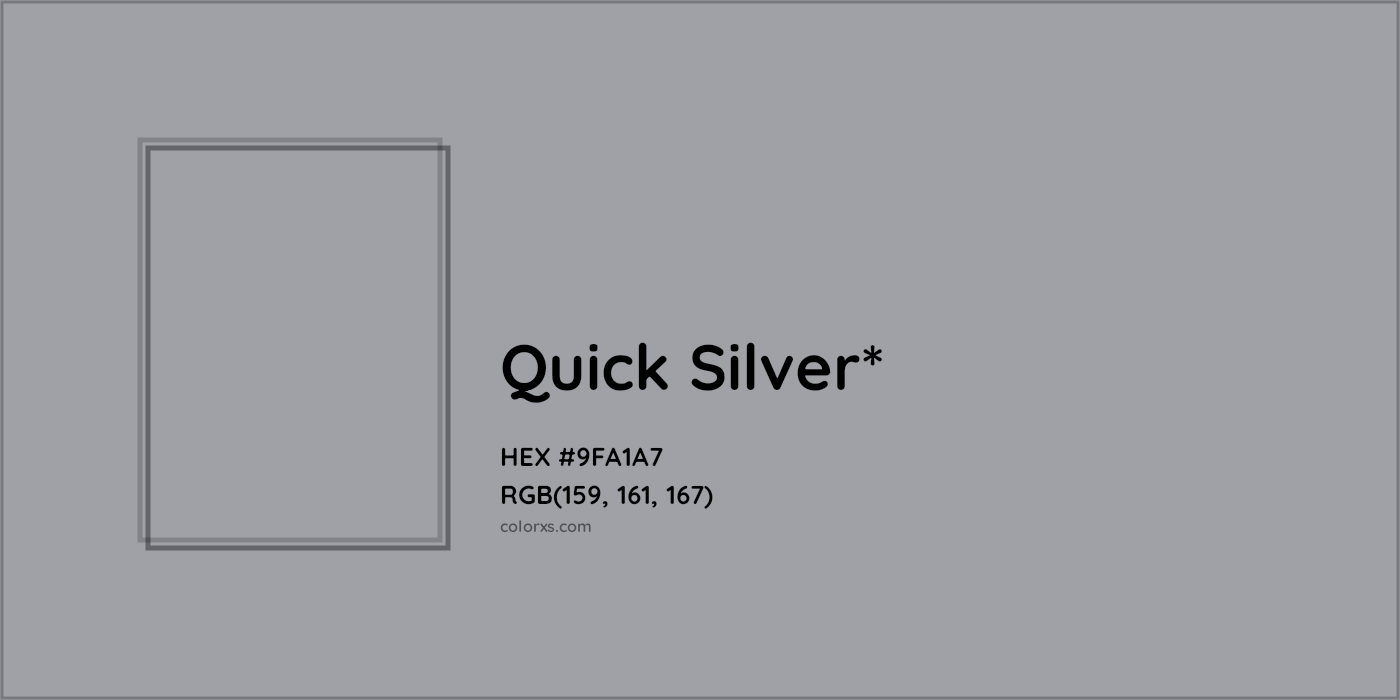 HEX #9FA1A7 Color Name, Color Code, Palettes, Similar Paints, Images