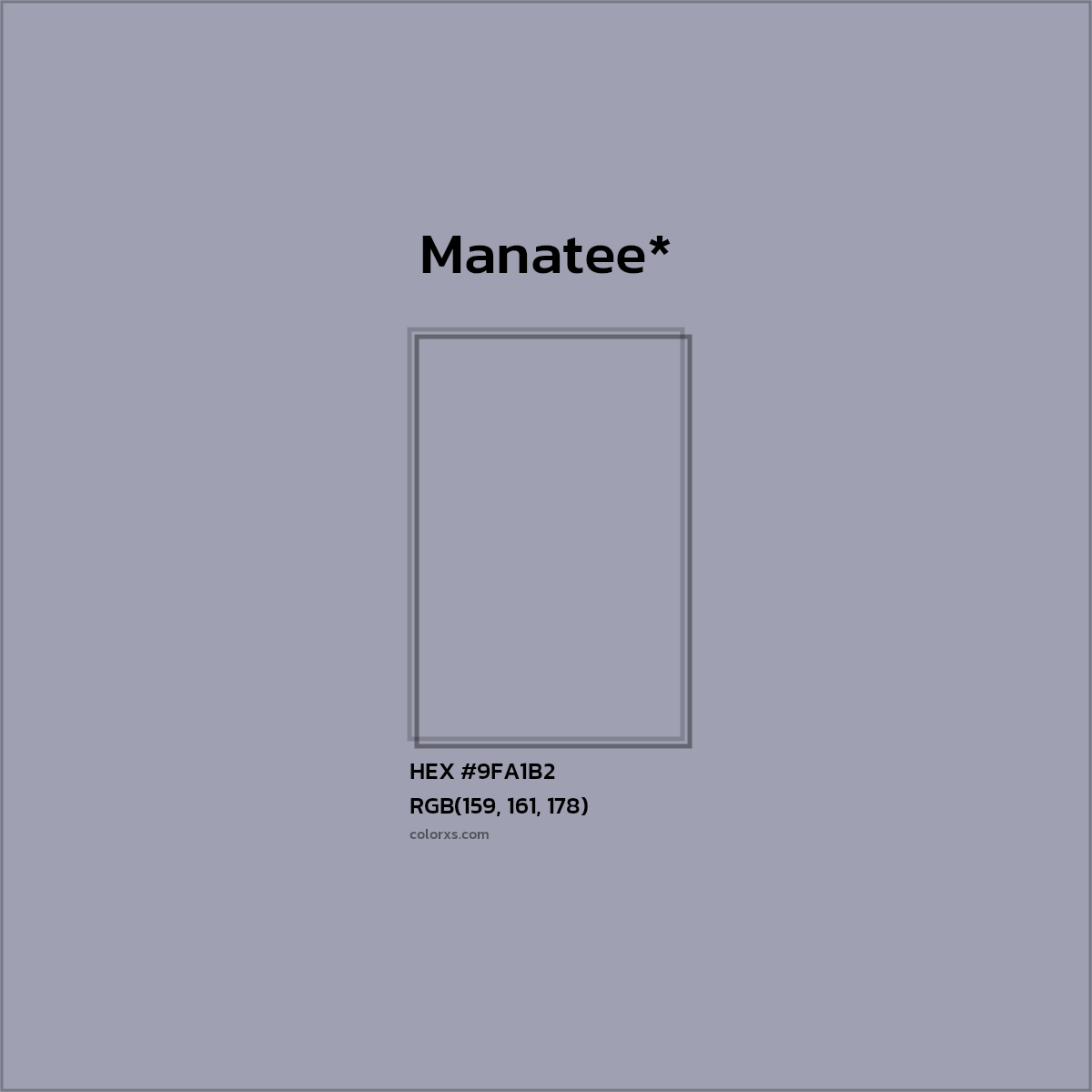 HEX #9FA1B2 Color Name, Color Code, Palettes, Similar Paints, Images