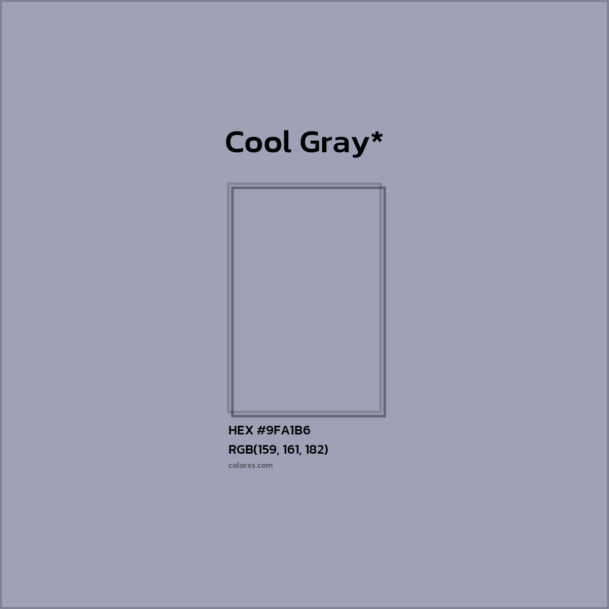 HEX #9FA1B6 Color Name, Color Code, Palettes, Similar Paints, Images