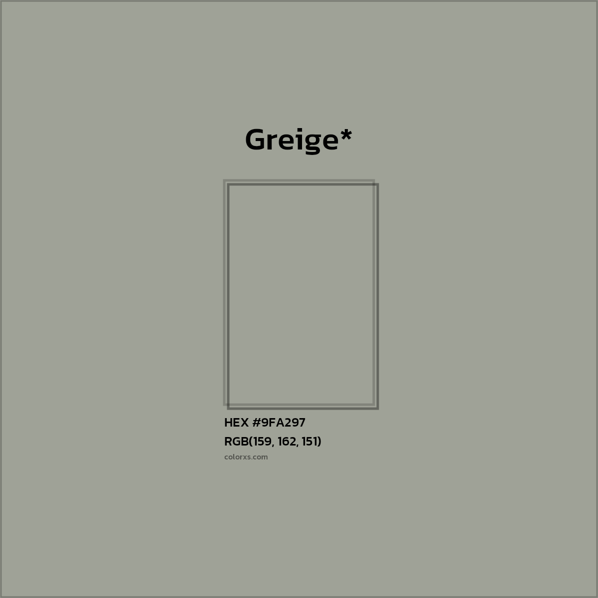 HEX #9FA297 Color Name, Color Code, Palettes, Similar Paints, Images