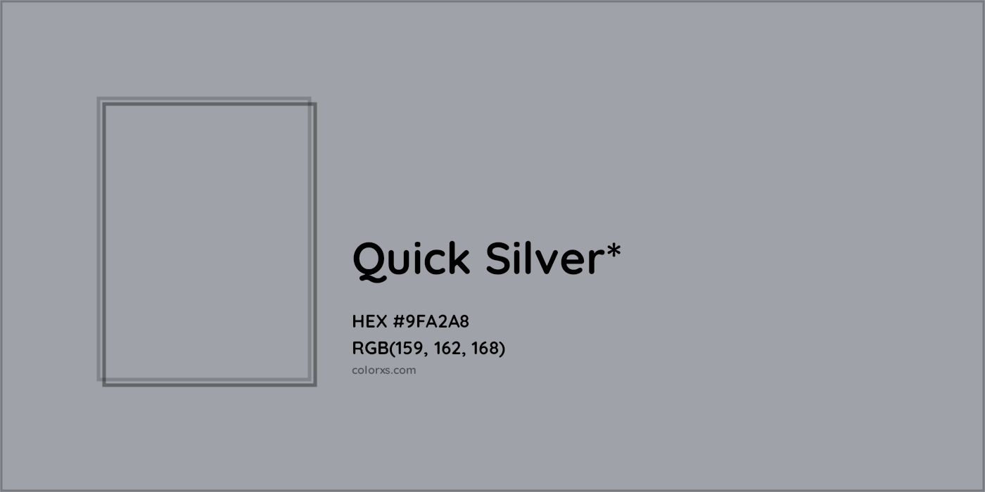 HEX #9FA2A8 Color Name, Color Code, Palettes, Similar Paints, Images