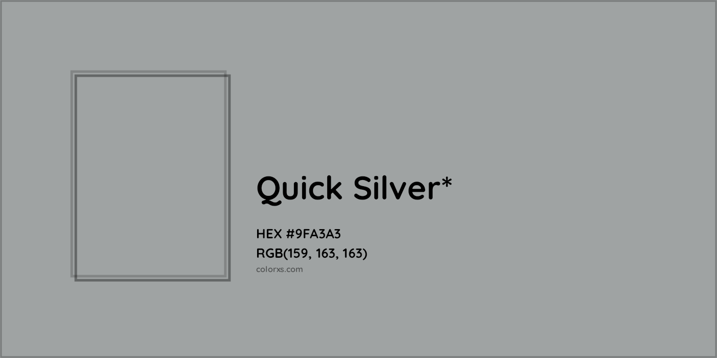 HEX #9FA3A3 Color Name, Color Code, Palettes, Similar Paints, Images