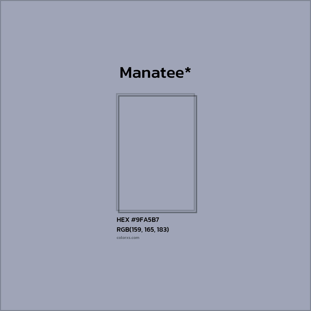 HEX #9FA5B7 Color Name, Color Code, Palettes, Similar Paints, Images