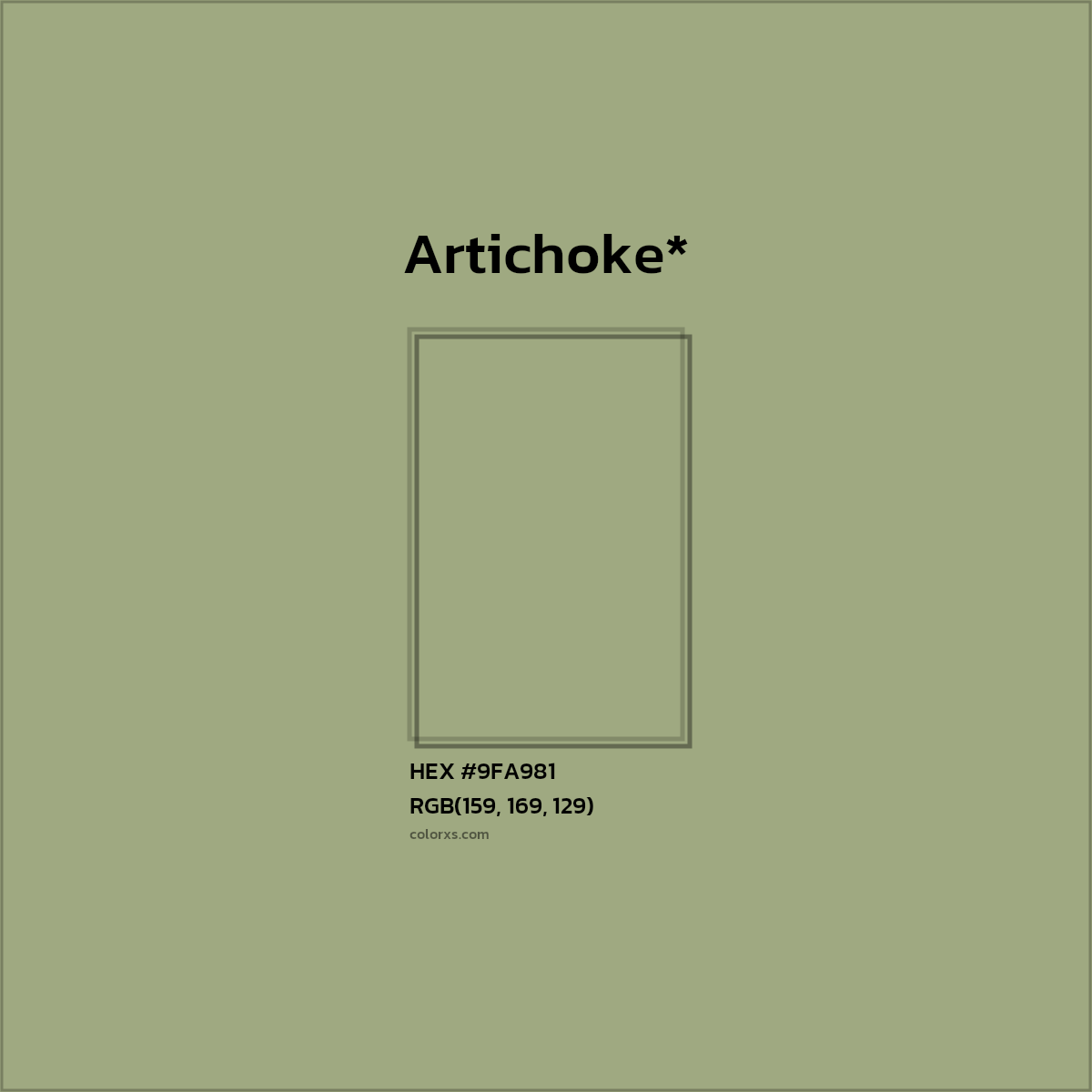 HEX #9FA981 Color Name, Color Code, Palettes, Similar Paints, Images