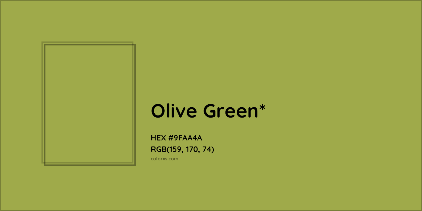 HEX #9FAA4A Color Name, Color Code, Palettes, Similar Paints, Images