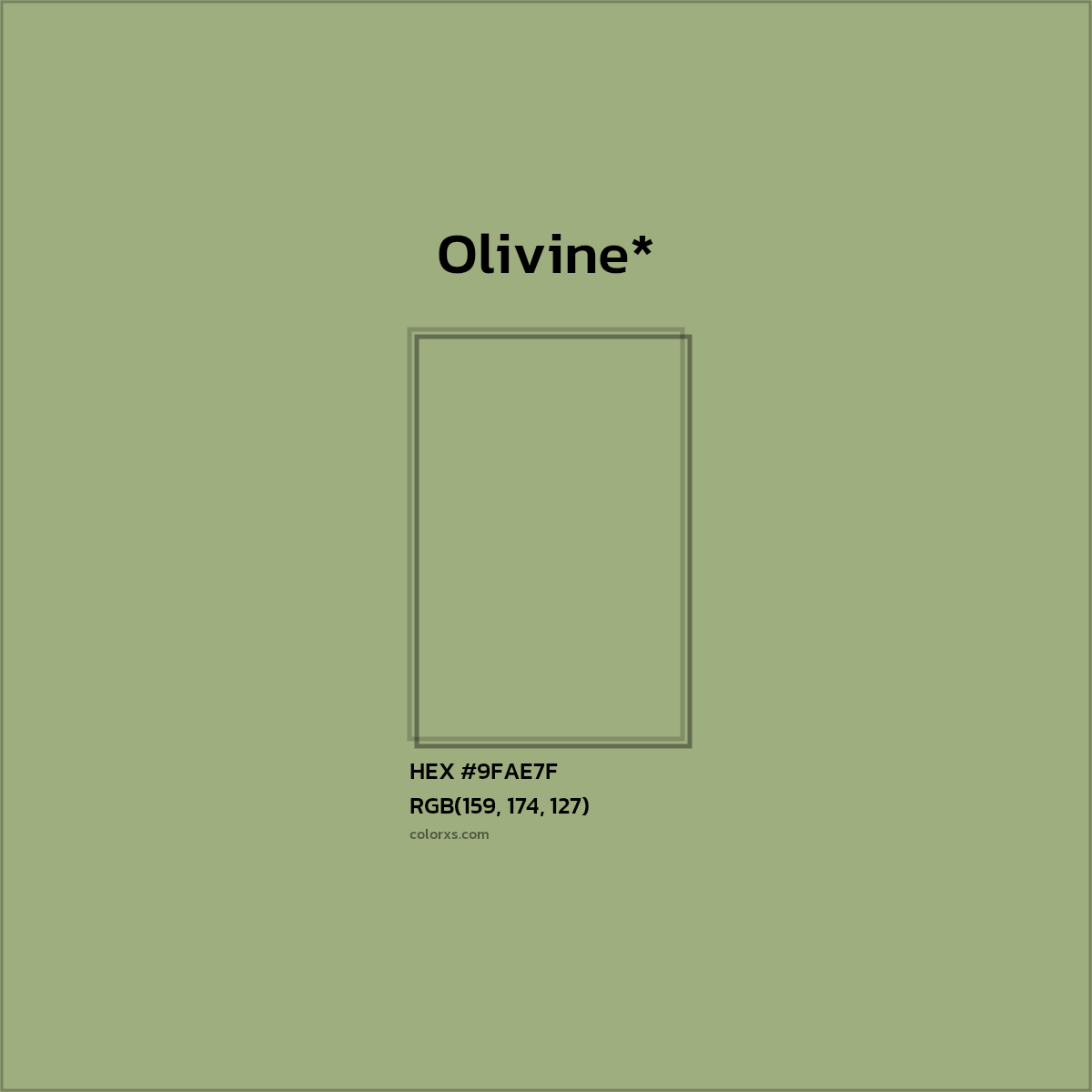 HEX #9FAE7F Color Name, Color Code, Palettes, Similar Paints, Images